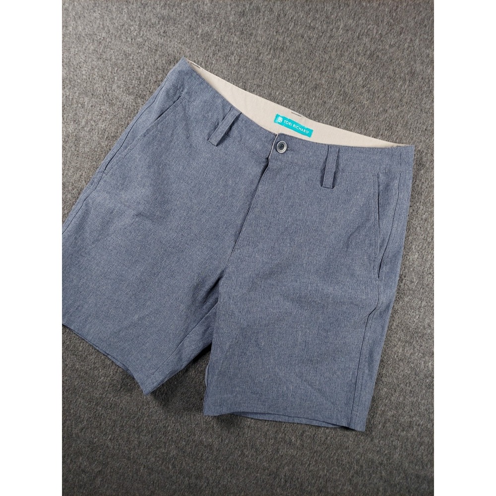 Tori Richard Surf N Turf Shorts Mens 30 Blue Quick Dry Stretch Performance